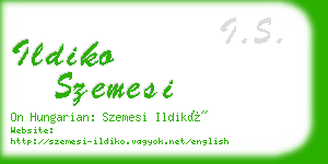 ildiko szemesi business card